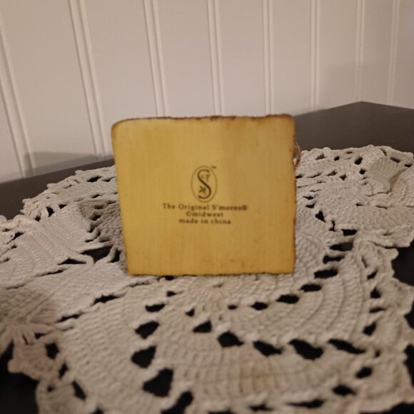 The Original S'mores Midwest Of Cannon Falls Angel Holding Heart Ornament 3" VTG - Picture 5 of 8